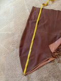 Hermès bicolor leather skirt