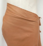 Hermès bicolor leather skirt