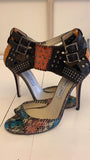 Jimmy Choo Python High Heeled Multicolor Strappy Sandals - Dyva's Closet