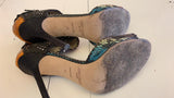 Jimmy Choo Python High Heeled Multicolor Strappy Sandals - Dyva's Closet