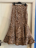 Alexander McQueen Fall 2005 Runway Look 17 Leopard Skirt with Fur Trim - Dyva's Closet