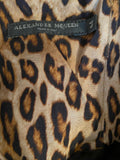 Alexander McQueen Fall 2005 Runway Look 17 Leopard Skirt with Fur Trim - Dyva's Closet