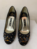 Gina Black Heels with Crystals - Dyva's Closet