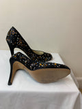 Gina Black Heels with Crystals - Dyva's Closet