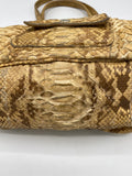 Prada Limited Edition Genuine Tan Beige Python Snakeskin Leather Satchel - Dyva's Closet
