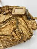 Prada Limited Edition Genuine Tan Beige Python Snakeskin Leather Satchel - Dyva's Closet