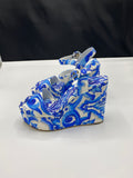 Dolce and Gabbana Maiolica Partenopee Wedges - Dyva's Closet