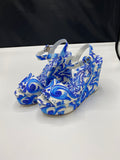 Dolce and Gabbana Maiolica Partenopee Wedges - Dyva's Closet