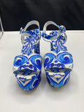 Dolce and Gabbana Maiolica Partenopee Wedges - Dyva's Closet