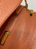Judith Leiber Karung ( Lizard) Crossbody/Clutch with Native American embellishment - Dyva's Closet