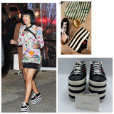 Gucci Peggy Leather Platform Sneakers - Dyva's Closet