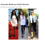 Alexander McQueen Faithful Black Leather Studded Booties - Dyva's Closet
