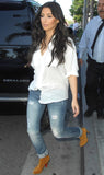 Christian Louboutin Ariella Clou Pink Suede Studded Ankle Boots - Dyva's Closet
