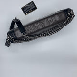 Chanel Boy Reverso Large Taupe Brown/Black Lambskin with Fabric Lining and Ruthenium Hardware Shoulder Bag - Dyva's Closet