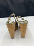Jimmy Choo Python Praise Slingback Wedge Sandals - Dyva's Closet