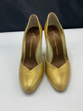 Guiseppe Zanotti Gold Lizard Embossed Wedges - Dyva's Closet