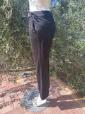 Gucci black trousers with built in horse bit belt