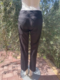 Gucci black trousers with built in horse bit belt