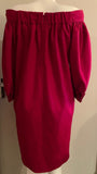 Gucci Red Wool/Cashmere Mix dress with large Gold Gucci Buttons on Sleeves - Dyva's Closet