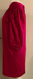 Gucci Red Wool/Cashmere Mix dress with large Gold Gucci Buttons on Sleeves - Dyva's Closet