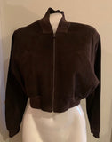 Hermès Chocolate Brown Leather/Suede Bomber Jacket - Dyva's Closet