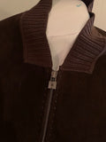 Hermès Chocolate Brown Leather/Suede Bomber Jacket - Dyva's Closet