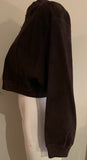 Hermès Chocolate Brown Leather/Suede Bomber Jacket - Dyva's Closet