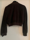 Hermès Chocolate Brown Leather/Suede Bomber Jacket - Dyva's Closet