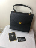 Chanel Vintage Black Caviar Kelly Bag - Dyva's Closet