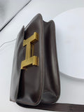 Hermès Constance in Veau Box Leather in Chocolate - Dyva's Closet