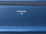 Chanel Blue Caviar Wallet on a Chain - Dyva's Closet