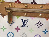 Louis Vuitton Boulogne Monogram Murakami White Multicolor Leather Shoulder Bag - Dyva's Closet