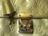 Louis Vuitton  Vernis Spring Street Handbag Mustard Yellow Gold Patent Leather Satchel - Dyva's Closet