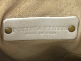 Bottega Veneta Small White Intrecciato Shoulder Bag - Dyva's Closet