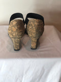 Manolo Blahnik Lastiwe Strappy Elastic Cork-Wedge Sandal in Black - Dyva's Closet