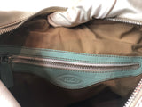 Tod's perforated white and mint green handbag - Dyva's Closet
