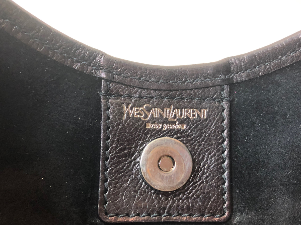 Yves Saint Laurent Tan Woven Rope Mombasa Horn Bag - Yoogi's Closet