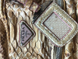 Prada Limited Edition Genuine Tan Beige Python Snakeskin Leather Satchel - Dyva's Closet
