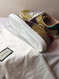 Gucci Gold Glitter Web Sneaker Ace ( New) - Dyva's Closet