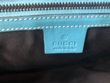 Gucci Turquoise GC Canvas and Suede Jackie O Hobo - Dyva's Closet