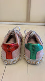 Gucci Women's Pink New Ace Faux-pearl Embellished Velvet Sneakers - Dyva's Closet
