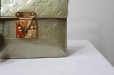 Louis Vuitton  Vernis Spring Street Handbag Mustard Yellow Gold Patent Leather Satchel - Dyva's Closet