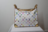 Louis Vuitton Boulogne Monogram Murakami White Multicolor Leather Shoulder Bag - Dyva's Closet