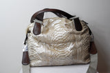 Pauric Sweeney Gold Python Tote - Dyva's Closet