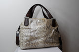 Pauric Sweeney Gold Python Tote - Dyva's Closet