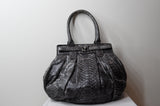 Zagliani Pewter Puffy Large Gray Metallic Hobo Bag - Dyva's Closet