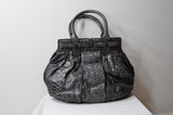 Zagliani Pewter Puffy Large Gray Metallic Hobo Bag - Dyva's Closet