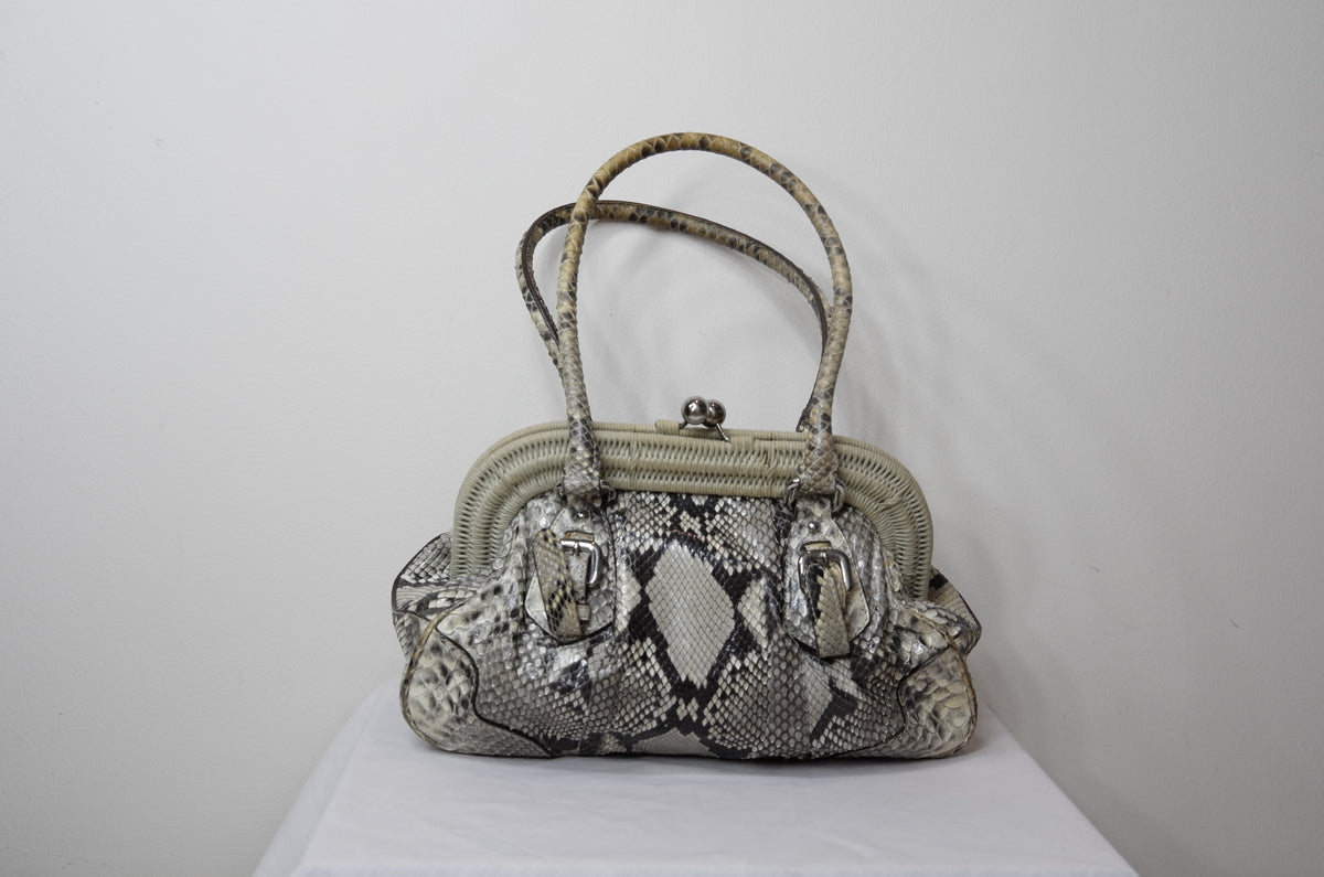 70s 美品diamond Python handbag シリアル付　希少 L1040124_7ff9da53-8d9b-4f99-