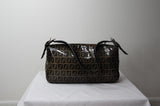 Fendi Zucca Patent Baguette Limited Edition Bull - Dyva's Closet