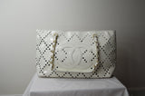Chanel Large White Patent Leather Tote - Dyva's Closet
